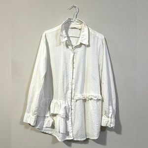 Women’s Soft Surroundings Long Sleeve Buttoned Blouse Size 1X